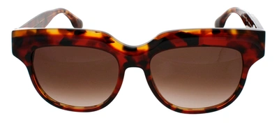 Shop Victoria Beckham Vb604s 616 Oval Sunglasses In Multi