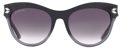 Shop Swarovski Women's Cat Eye Sunglasses Sk0171 20b Transaparent Gray 51mm In Purple
