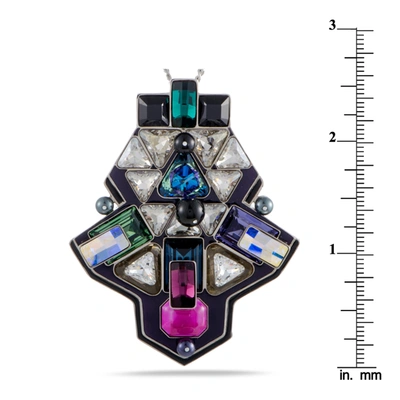 Shop Swarovski Buzz Multicolor Geometric Crystal Pendant Long Chain Necklace