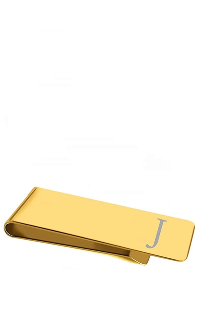 Shop Stephen Oliver 18k Gold Initial "j" Money Clip