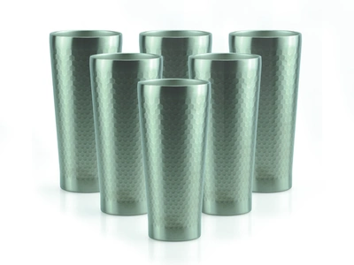 Minimal Stainless Steel Vacuum Insulated Tumbler Set Of 6 - 430 ml - Classic In Multi