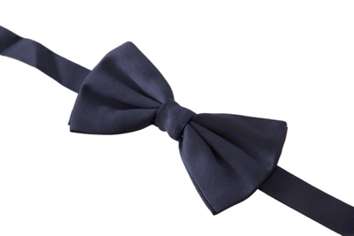 Shop Dolce & Gabbana Mens 100% Silk Adjustable Neck Papillon Men's Tie In Blue