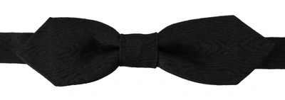 Shop Dolce & Gabbana 100% Silk Adjustable Neck Papillon Men's Tie In Black