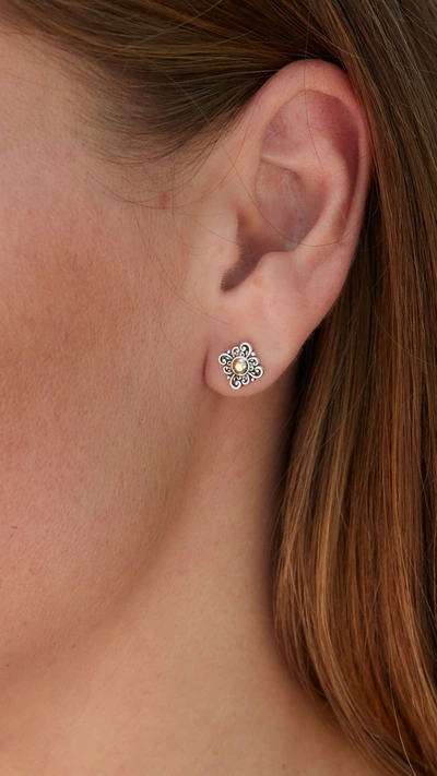 Shop Savvy Cie Jewels 18k Rose Gold & Sterling Silver Bali Stud Earrings