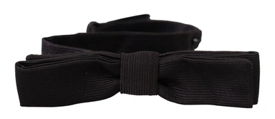 Shop Dolce & Gabbana 100% Silk Adjustable Neck Papillon Men's Tie In Black
