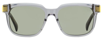 Shop Dunhill Unisex Rectangular Sunglasses Du0002s 004 Transparent Gray 54mm In White
