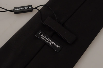 Shop Dolce & Gabbana Solid Classic 100% Silk Neckmen's Accessory Men's Tie In Black
