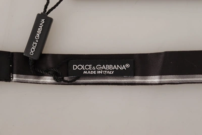 Shop Dolce & Gabbana Lining 100% Silk Neck Papillon Men's Tie In Grey