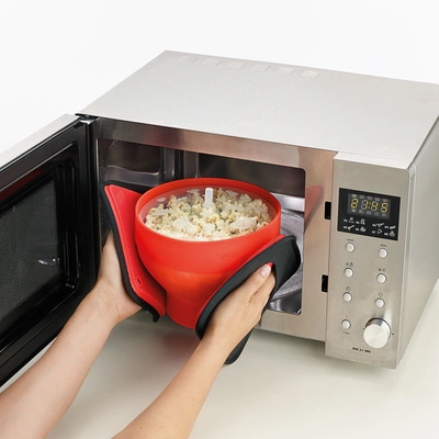 Shop Lekue Microwave Popcorn Maker, Red