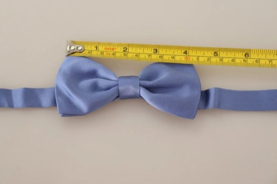 Shop Dolce & Gabbana 100% Silk Adjustable Neck Papillon Bow Men's Tie In Purple