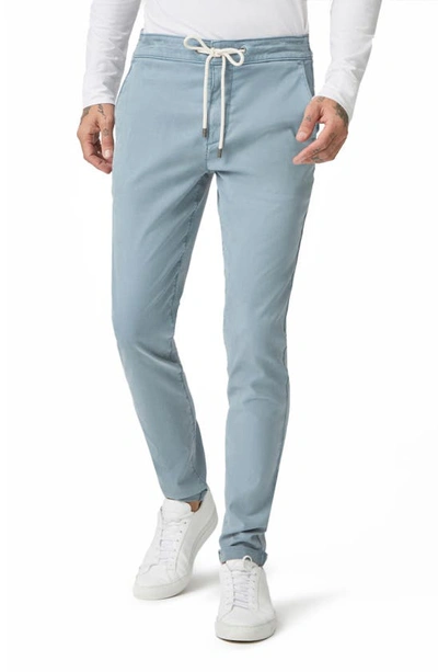 Paige Fraser Tapered Mid-rise Stretch-woven Trousers In Vintage Blue Shell