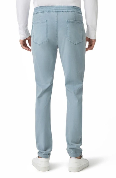 Paige Fraser Tapered Mid-rise Stretch-woven Trousers In Vintage Blue Shell