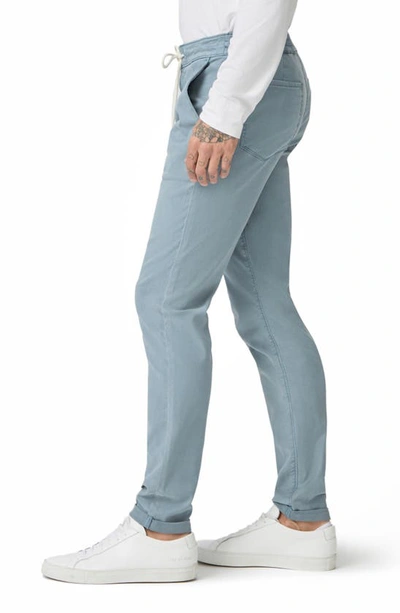 Paige Fraser Tapered Mid-rise Stretch-woven Trousers In Vintage Blue Shell