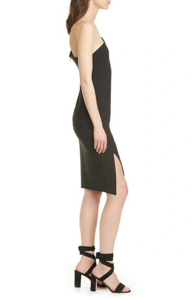 Shop Likely Packard One-shoulder Sheath Dress In Black