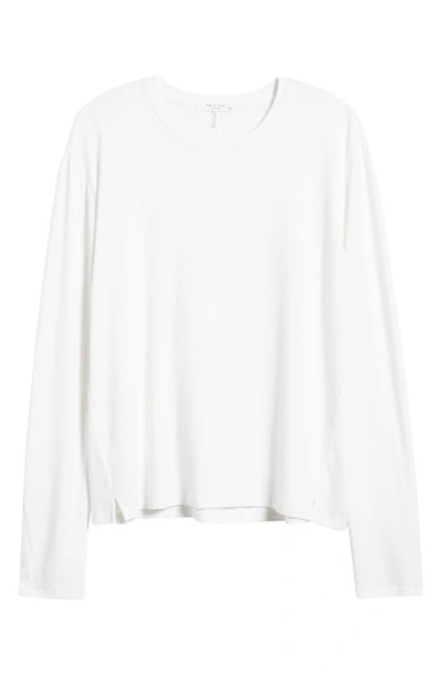 Rag & Bone The Knit Long Sleeve T-shirt In White