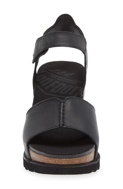 On Foot Samoa 310 Wedge Sandal In Black