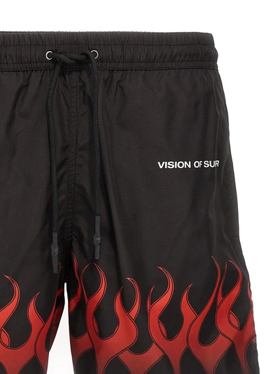Shop Vision Of Super Flame Beachwear Black