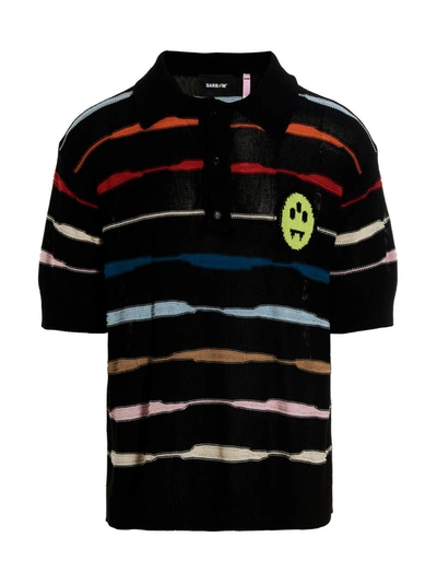 Shop Barrow Logo Striped Polo Shirt
