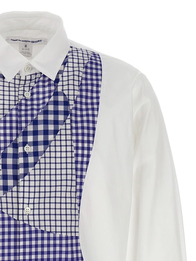 Shop Comme Des Garçons Shirt Patterned Square Shirt Shirt, Blouse In White