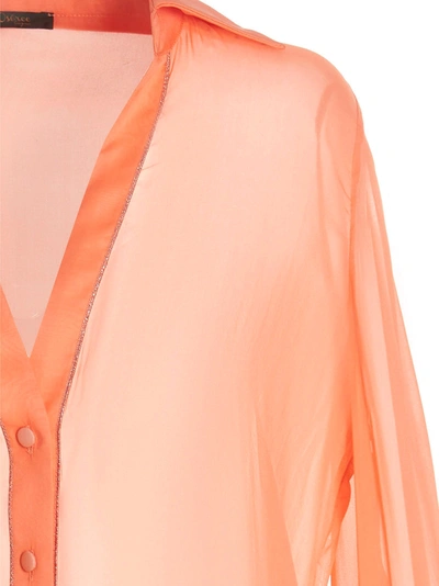 Shop Oseree Feather Silk Blouse