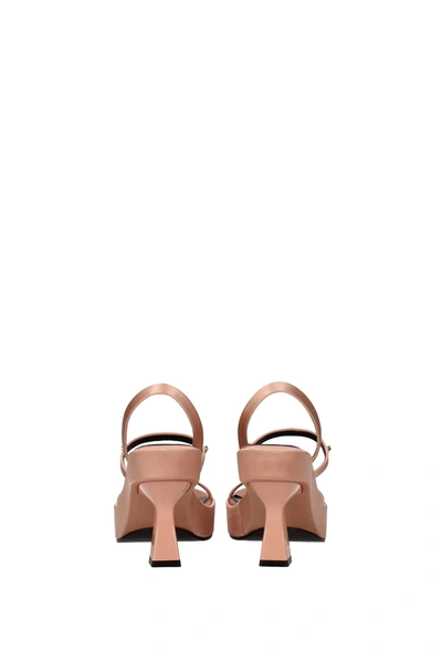 Shop Versace Sandals Satin Pink Mauve