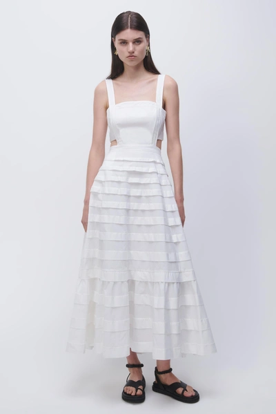 Shop Jonathan Simkhai Sicillia Dress In White