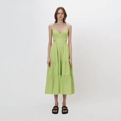 Shop Jonathan Simkhai Veronika Dress In Acid Lime
