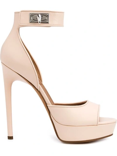 Givenchy 'plara' Ankle Strap Platform Sandal In Nude Neturals