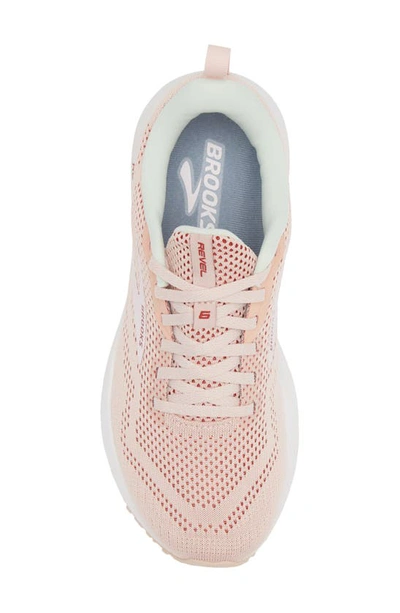 Shop Brooks Revel 6 Running Shoe In Peach Whip/ Pink