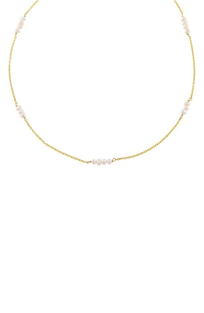 Shop By Adina Eden Pearl Cluster Chain Necklace In Pearl White