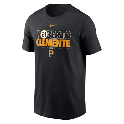 Shop Nike Roberto Clemente Black Pittsburgh Pirates Commemorative T-shirt