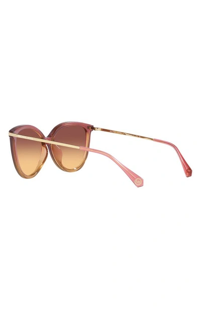 Michael Kors Dupont 58mm Gradient Cat Eye Sunglasses In Rose