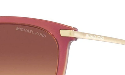 Michael Kors Dupont 58mm Gradient Cat Eye Sunglasses In Rose