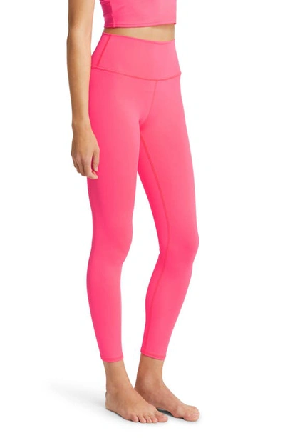 Shop Alo Yoga Airlift High Waist 7/8 Leggings In Fluorescent Pink Coral