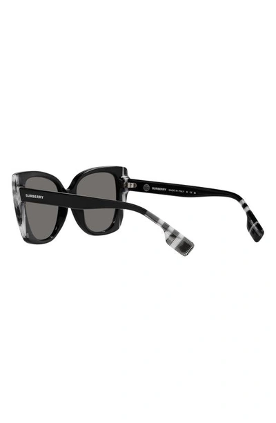 Shop Burberry Meryl 54mm Polarized Cat Eye Sunglasses In Dark Grey