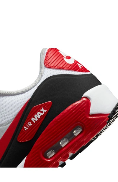 Shop Nike Air Max 90 Sneaker In White/ Red/ Black/ Pewter Grey