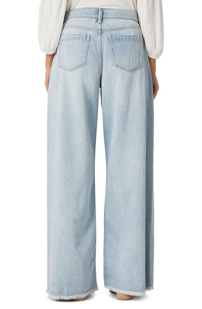 Lucky Brand Palazzo Pleated High Waist Wide Leg Jeans In Dreamland