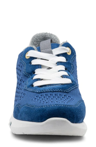 Shop Ara Janet Energystep Sneaker In Cobalt Woven Stretch