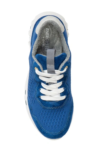 Shop Ara Janet Energystep Sneaker In Cobalt Woven Stretch