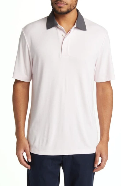 Shop Theory Kayser Regular Fit Short Sleeve Polo In Cradle Pink - 18s