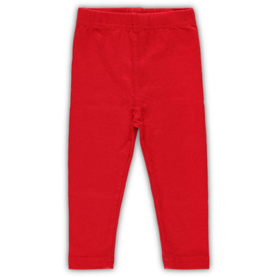 Shop Wes & Willy Girls Infant  Scarlet Ohio State Buckeyes Tie-dye Ruffle Raglan Long Sleeve T-shirt & Leg