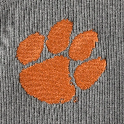 Shop Boxercraft Gray Clemson Tigers Harper Henley Long Sleeve T-shirt