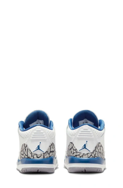 Shop Jordan Kids' Air  3 Retro Sneaker In White/ Metallic Copper/ Blue