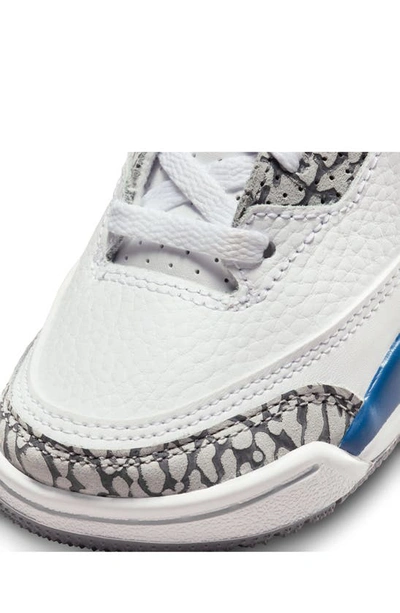 Shop Jordan Kids' Air  3 Retro Sneaker In White/ Metallic Copper/ Blue