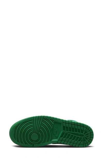 Shop Jordan Air  1 Mid Sneaker In Black/ Lucky Green/ Aqua/ Sail