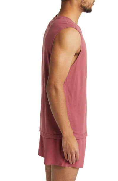 Shop Alo Yoga The Triumph Sleeveless T-shirt In Mars Clay