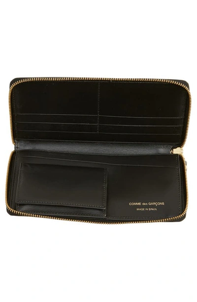 Comme Des Garçons Classic Leather Zip Around Wallet In Black
