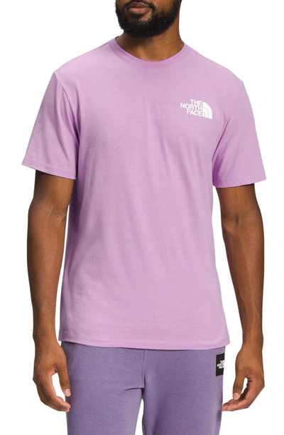 Shop The North Face Box Logo T-shirt In Lupine/ Tnf Black