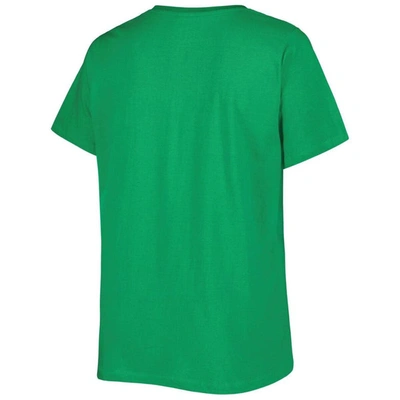 Profile Women's Kelly Green Boston Red Sox Plus Celtic V-Neck T-shirt