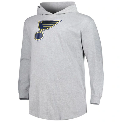 Profile Men's Heather Gray St. Louis Blues Big and Tall Logo